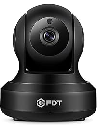 FDT 1080P HD WiFi Pan/Tilt IP Camera (2.0 Megapixel) Indoor Wireless Security Camera FD8901 (Black), Plug & Play, Two-Way Audio & Nightvision