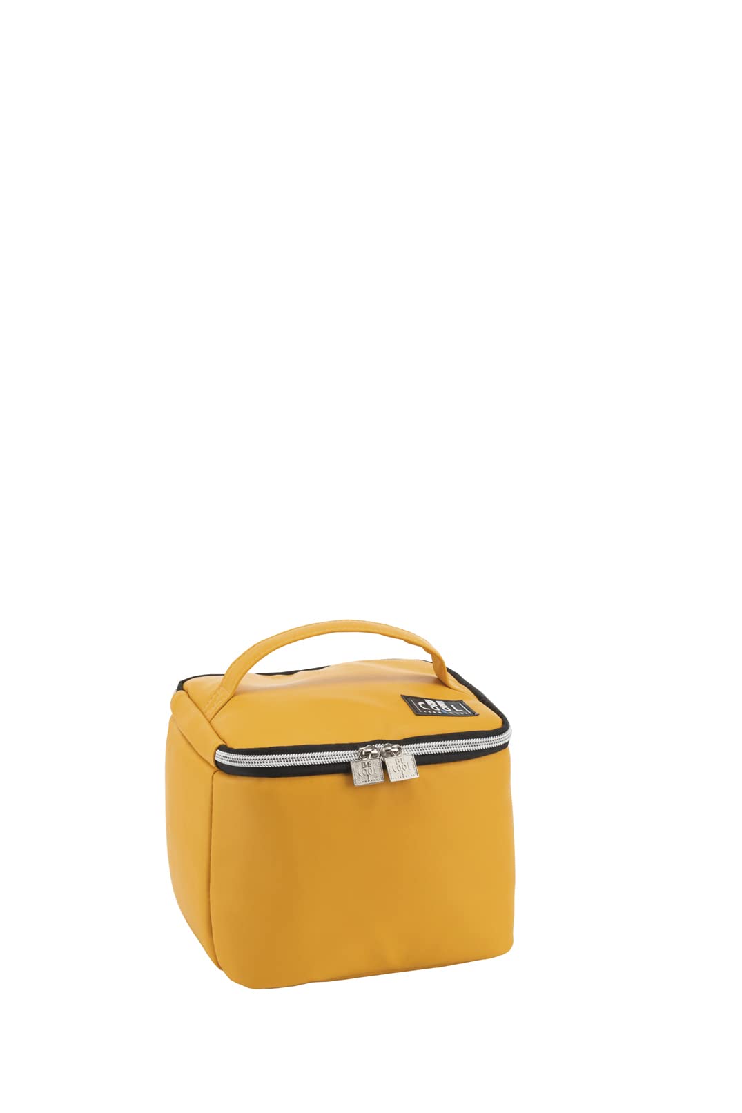 City Insulated Waterproof Cool Bag in Yellow Mini - Ideal for Cosmetics or Medicine, Mini Cool Box 18 x 18 x 15 cm, Approx. 4.5 L Volume