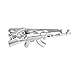 Yoursfs Tie Pins Gun Tie Bar Stainless Steel for Mens Gift Necktie Bar Clips Tie Pins