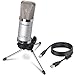USB Microphone, Alvoxcon Unidirectional Condenser Mic for Computer, PC (Mac/Windows), Podcasting, Vlog, YouTube, Studio Recording, Skype, Stream, Voice Over, Vocal Dictation with Desktop Tripod Stand