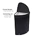 BirdRock Home Corner Laundry Hamper with Lid and Cloth Liner - Bamboo - Black - Easily Transport Laundry Basket - Collapsible Hamper - String Handles