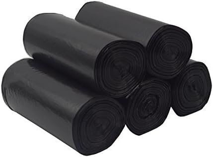 Black Trash Bag,Gereen 2 Gallon Black Trash bag Garbage Bag Trash Can Liner (2 Gallon (150 Count), Black)