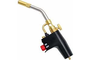 TS7000 Propane Torch Head,MAPP/Propane Gas Handheld Torch Kit with Fireresistant Brass Tip and Adjustable Flame Knob Welding 