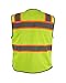 Kolossus High Visibility Mens Safety Vest APPAREL With Front Pockets, Silver Orange Reflective Tape, Bottom Class 2 ANSI/ISEA Black, Large