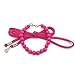 Aligle Little Girl Beauty Set Plush Flower Handbag + 2 Hair Clip + Necklace and Bracelet (Leopard)