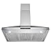 FireBird European Style Wall Mount Stainless Steel Range Hood Vent with Touch Control and Carbon Filters (36)