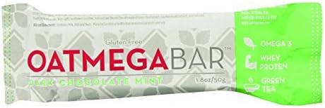 Oatmegabar Protein Bar - Dark Chocolate Mint Crisp - 1.8 oz Bars - Case of 12 - Wheat Free - by Oatmega Bar