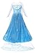 Flgoo Princess Dress Costume for Little Girl's Comfort in Mind Elegant Style (Blue, 5 Years)