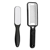 2 PCS Foot File,Colossal Foot Rasp and Dual Sided Foot File Professional Pedicure Tools Premium Foot Scrubber Stainless Steel Callus Remover