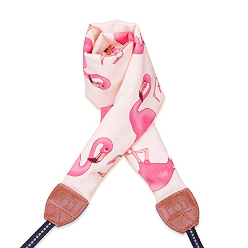 LONGTEAM Camera Strap, DSLR Camera Strap Universal Neck Shoulder Comfortable Scarf Camera Strap for Women (Flamingo) - Thumbnail 2