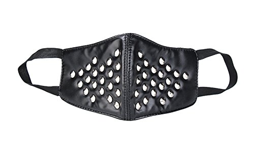 Genda 2Archer PU Leather Half Face Punk Cosplay Anti-Dust Mouth Face Mask