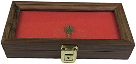 Southern Star Walnut, Oak, or Cherry Wood Display Case 5 x 10 x 2 for Arrowheads Knifes Collectibles & More (Walnut Wood)
