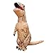 Halloween Inflatable T-Rex Dinosaur Dress Up Funny Simulation Luxury Cosplay Costume Suit (Child Size, Brown)