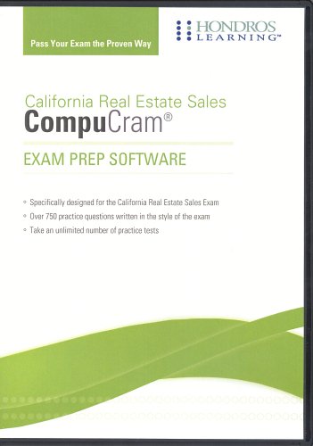 California Real Estate Sales Exam Compucram Exam Prep Software Hondros Learning 9781598440164 Amazon Com Books