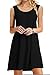 VOGRACE Women's Basic Sleeveless Casual Loose Swing Tank Dress Sundress