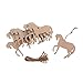 Dovewill 10Pieces Wood Horse Shape Cut Out Ornament Embellishment Tag with String