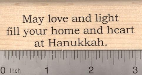 Hanukkah Saying Rubber Stamp, Chanukah Festival of Lights