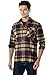 CQR CQ-HOF110-IDG_X-Large Men's Flannel Long Sleeved Button-Up Plaid 100% Cotton Brushed Shirt HOF110