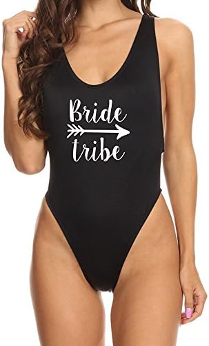 Bride Tribe High Cut One Piece Swim Suit Bachelorette Parties Bathing Suit, Brides Swimwear, Brides Shirt, Bride Honeymoon, Bride Bathing Suit
