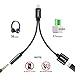 Lightning to 3.5mm Aux Headphone Jack Audio Adapter for iphone 7 / 8 / X / 7 plus / 8 plus (Support iOS 10.3, iOS 11), Cone 2 in 1 Lightning Adapter and Charger (Black)