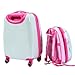 Lucky Link 2pcs ABS Kids Suitcase Carry On Luggage Set for Boys Girls，16