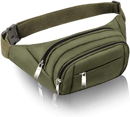 CAMORF Bumbags and Fanny Packs for Women Men Large Capacity Waist Pack 4 Pockets - Waterproof Running Belt Fits MAX 7.9'' iPad & 6.6'' Cellphone iPhone