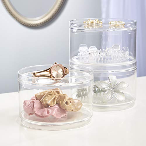 STORi Stackable Clear Plastic Hair Accessory Containers with Lids Set of 3 Buy Online in UAE