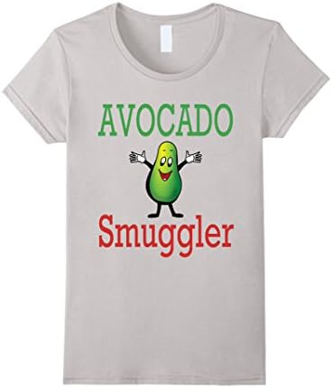 Women's  Smuggle T-shirt : Avocado Guac  Eating Paleo  Small Silver