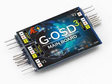 AEO G-OSD3 GPS on Screen Display for RC Airplane FPV Model Plane Main Board with GPS Module w/AMP Module w/Temp Module Main Boar & GPS Module (APSD054)