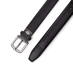 Dickies Men's Casual Leather Belt, Black
