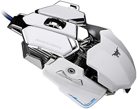 Gaming Mouse, ETopLike 4800 DPI Professional Optical USB Wired Gaming Mouse with 10 Buttons RGB Breathing LED Mice (White&amp;Black)