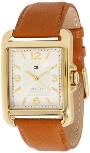 Tommy Hilfiger Women's Emily 1781210 Brown Calf Skin Quartz Watch with White Dial