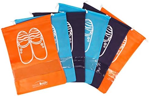 GoTrippin Portable, Dust Proof, Breathable, Non Woven, Eco Friendly Shoe Bag (3 Colours) - Pack of 6 Pieces