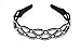 Yeshan Criss Cross Shape Rhinestone and Crystal Handmade Plastic Headband ,Hairband for Women,white