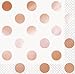 Rose Gold Party Supplies Elegant Foil Paper Plates, Napkins, Cocktail Napkins, Paper Cups for 16 People