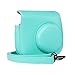 Blummy PU Leather Instax Mini 8 Camera Case for Fujifilm Instax Mini 8/ Mini 8+/ Mini 9 Instant Camera with Adjustable Strap and Pocket (Mint)