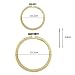 BAKHUK 10Pieces Round Wooden Embroidery Hoops Set - 5Pcs 4 inch and 5Pcs 6 inch Bulk Adjustable Bamboo Circle Cross Stitch Hoop Ring with 10 Pieces Sewing Needles