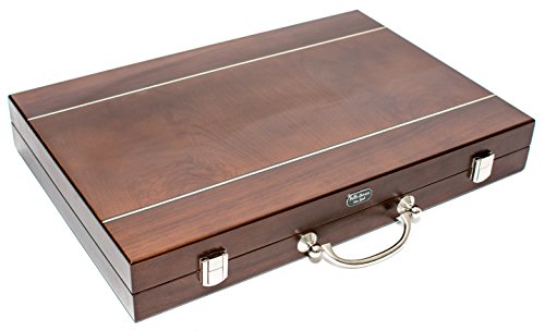 Manhattan Avenue Walnut Backgammon Set 17 7/8"