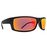 Dot Dash Mens The Gooch Sunglasses, Soft Charcoal w/ Red Chrome, OS