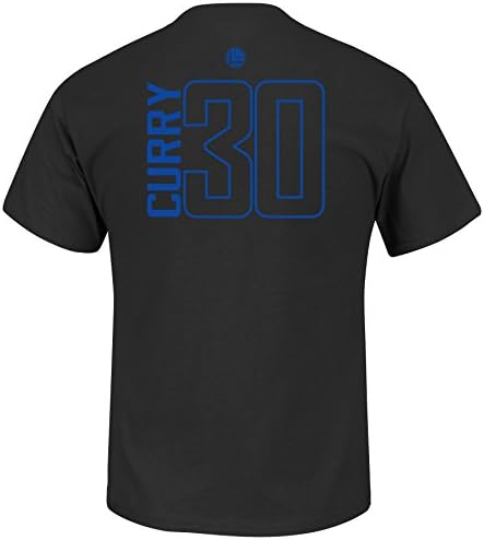 Stephen Curry Golden State Warriors Black On Black Color Pop Vertical Name And Number T-Shirt (Black) Large
