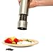 Best Pepper Grinder or Salt Grinder Mill – Premium Stainless Steel One-Handed Automatic Battery Operated Spice Shaker - Adjustable– With LED Light at Bottom
