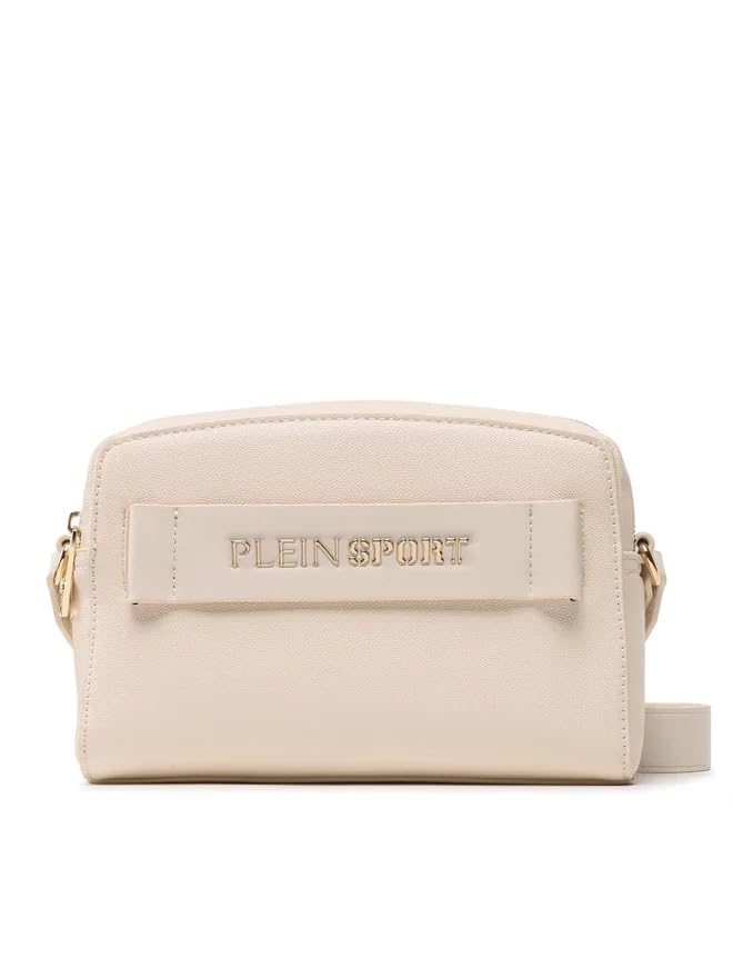 PLEIN SPORT Crossover Blake, Handbag Unisex Adulto, Off White
