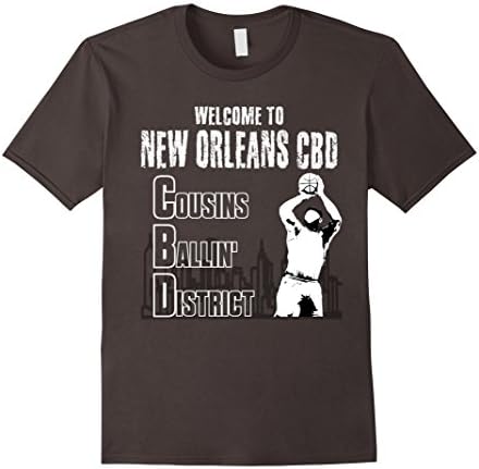 Mens Welcome New Orleans Basketball T-Shirt CBD Large Asphalt