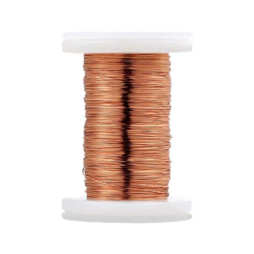 BNTECHGO 30 AWG Magnet Wire - Enameled Copper Wire - Enameled Magnet Winding Wire - 2 oz - 0.0098" Diameter 1 Spool Coil Natural Temperature Rating 155℃ Widely Used for Transformers Inductors