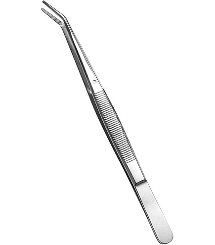 Uxcell 10-Inch Stainless Steel Tweezers – Curved Pointed Serrated Tip For Electronics, Crafts, Aquarium Plants