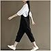 Aedvoouer Womens Casual Loose Cotton Bib Baggy Overalls Jumpsuit Pants Plus Size Romper(M,Black)