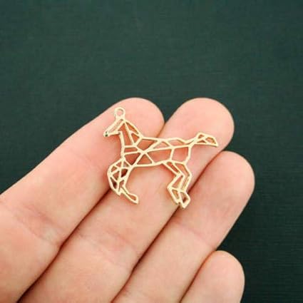 Amazoncom Unique Designer Jewelry 2 Origami Horse Charms