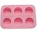 X-Haibei Round Mooncake Chocolate Glycerin Soap Lotion Bar Silicone Mold Pan 2oz per Cell