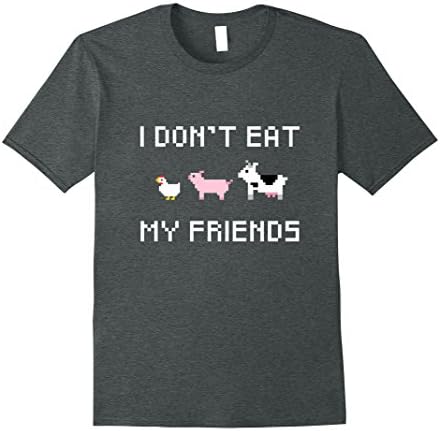 Mens Cute Vegan T Shirt I dont eat first kids adults Medium Dark Heather