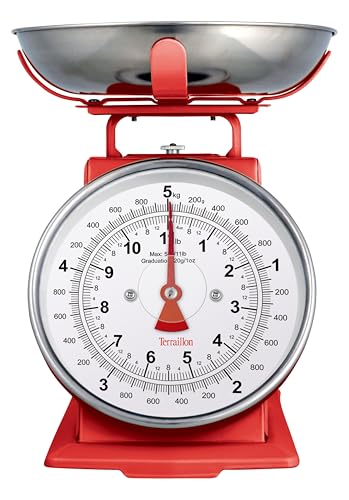 Hanson T500 red Traditional 5kg Mechanical Kitchen Scales